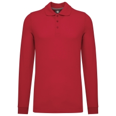 Polo manches longues homme Rouge WK. Designed To Work