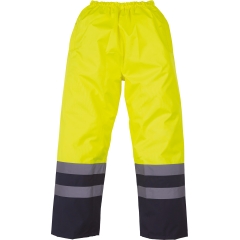 Surpantalon haute visibilité imperméable Jaune fluo / Marine – Yoko