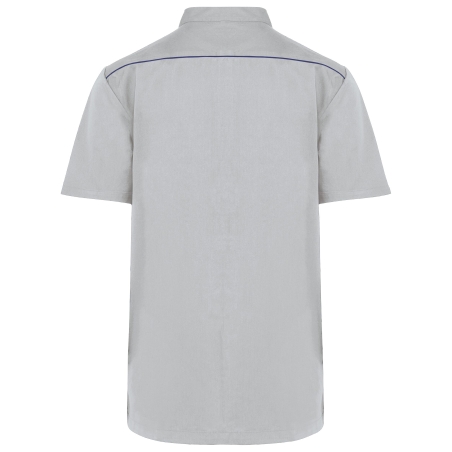 Blouse de travail polycoton boutons-pression Gris WK. Designed To Work – vue 2