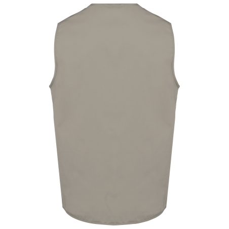 Gilet Multipoches Polycoton Beige Unisexe WK. Designed To Work – vue 2