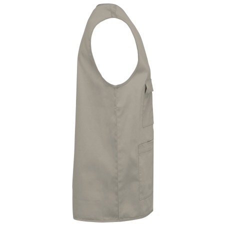 Gilet Multipoches Polycoton Beige Unisexe WK. Designed To Work – vue 3