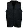 Gilet Multipoches Polycoton Noir Unisexe WK. Designed To Work