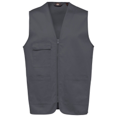 Gilet Multipoches Polycoton Gris convoy Unisexe WK. Designed To Work