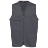 Gilet Multipoches Polycoton Gris convoy Unisexe WK. Designed To Work