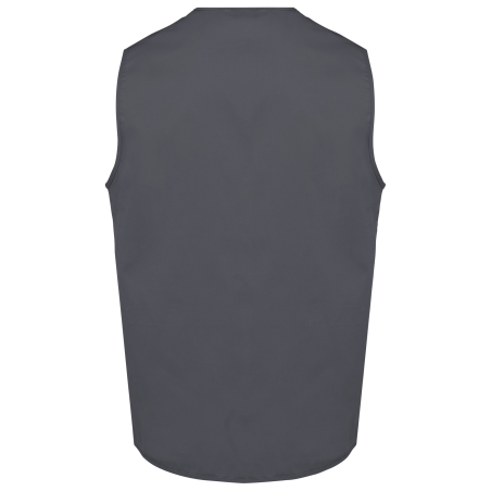 Gilet Multipoches Polycoton Gris convoy Unisexe WK. Designed To Work – vue 2