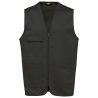 Gilet Multipoches Polycoton Gris foncé Unisexe WK. Designed To Work