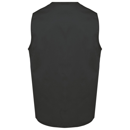 Gilet Multipoches Polycoton Gris foncé Unisexe WK. Designed To Work – vue 2