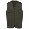 Gilet multipoches polycoton vert kaki unisexe WK. Designed To Work