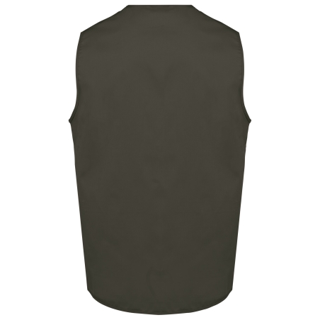 Gilet multipoches polycoton vert kaki unisexe WK. Designed To Work – vue 2