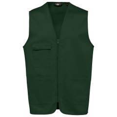 Gilet Multipoches Polycoton Vert Forest Green – WK. Designed To Work