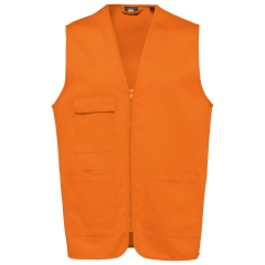Gilet Multipoches Polycoton Unisexe Orange – WK. Designed To Work