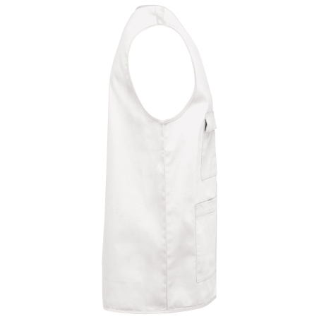 Gilet Multipoches Polycoton Blanc Unisexe WK. Designed To Work – vue 3