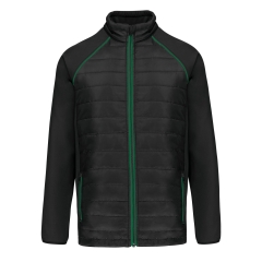 Veste Day To Day Bi-matière Noire/Vert WK. Designed To Work