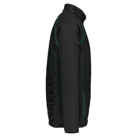 Veste Day To Day Bi-matière Noire/Vert WK. Designed To Work – vue 3
