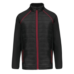 Veste Day To Day Bi-Matière Unisexe Noir/Rouge WK. Designed To Work