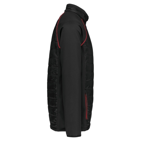 Veste Day To Day Bi-Matière Unisexe Noir/Rouge WK. Designed To Work – vue 3