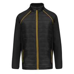 Veste Day To Day Bi-matière Unisexe Noir/Jaune WK. Designed To Work