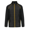 Veste Day To Day Bi-matière Unisexe Noir/Jaune WK. Designed To Work