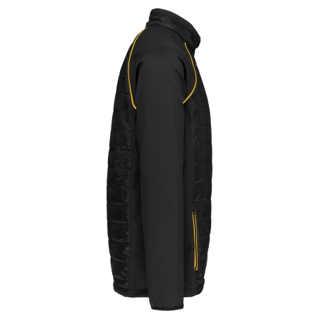 Veste Day To Day Bi-matière Unisexe Noir/Jaune WK. Designed To Work – vue 3