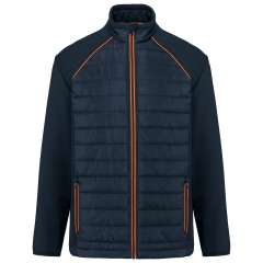 Veste Day To Day Bi-matière Unisexe Jaune/Marine WK. Designed To Work