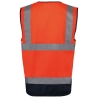 Gilet haute visibilité recyclé zip unisexe Orange – WK. Designed To Work – vue 2