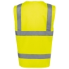 Gilet haute visibilité recyclé zip unisexe Jaune fluo – WK. Designed To Work – vue 2