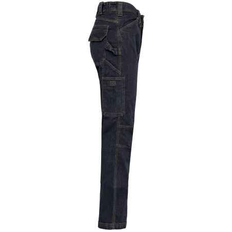 Pantalon Denim Multipoches Homme Noir WK. Designed To Work – vue 3