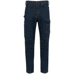 Pantalon Denim Multipoches Homme Bleu WK. Designed To Work
