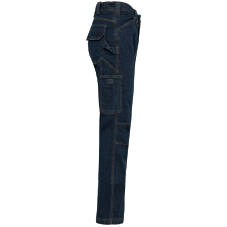 Pantalon Denim Multipoches Homme Bleu WK. Designed To Work – vue 3