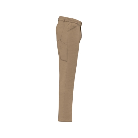 Pantalon stretch coton unisexe Marron – WK. Designed To Work – vue 3