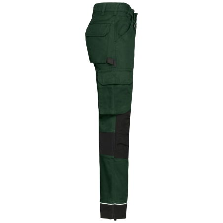 Pantalon de travail Performance Recyclé Homme Vert forêt / Noir – WK. Designed To Work – vue 3