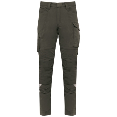 Pantalon de travail stretch multipoches vert kaki WK. Designed To Work