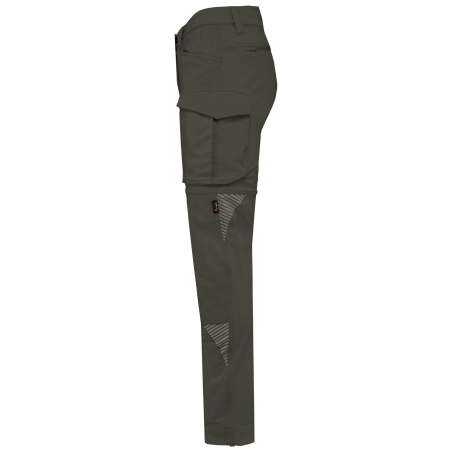 Pantalon de travail stretch multipoches vert kaki WK. Designed To Work – vue 3