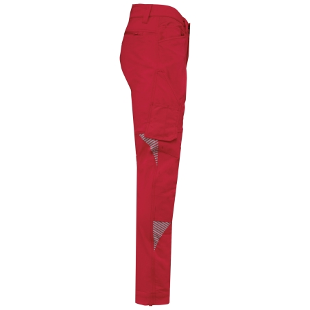 Pantalon de travail stretch multipoches rouge WK. Designed To Work – vue 3