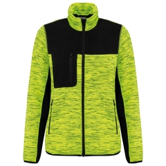 Veste softshell recyclée polytricot femme Jaune fluo chiné / Noir – WK. Designed To Work