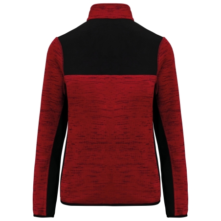 Veste softshell recyclée polytricot femme Rouge chiné / Noir – WK. Designed To Work – vue 2