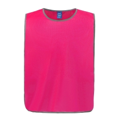 Chasuble Rose Haute Visibilité à Bordure Réfléchissante Yoko