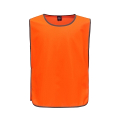 Chasuble à bordure réfléchissante Orange Haute Visibilité Yoko