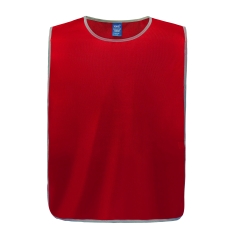 Chasuble Rouge à Bordure Réfléchissante Yoko – Haute Visibilité