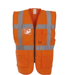 Gilet multifonction haute visibilité Orange Yoko – Multipockets HV