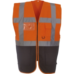 Gilet multifonction haute visibilité Orange Yoko – Full Zip