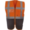 Gilet multifonction haute visibilité Orange Yoko – Full Zip