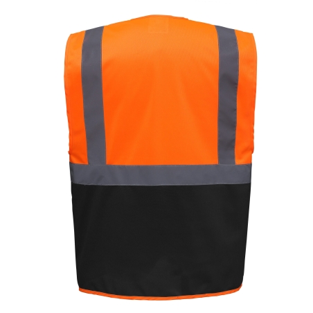 Gilet multifonction haute visibilité Orange Yoko – Full Zip – vue 2