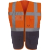 Gilet multifonction haute visibilité Orange Marine Yoko
