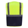 Gilet multifonction haute visibilité Jaune fluo / Marine – Yoko – vue 2