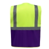 Gilet multifonction haute visibilité Jaune fluo / Violet – Yoko – vue 2