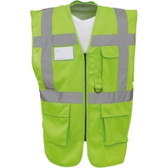 Gilet multifonction haute visibilité Vert lime – Yoko