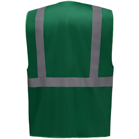 Gilet multifonction haute visibilité Jaune – Yoko – Vert paramédical – vue 2