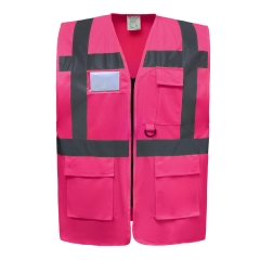 Gilet haute visibilité multifonction Rose – Yoko