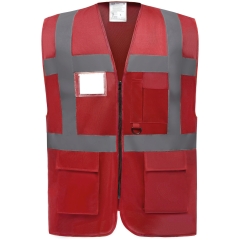 Gilet multifonction haute visibilité Rouge – Yoko